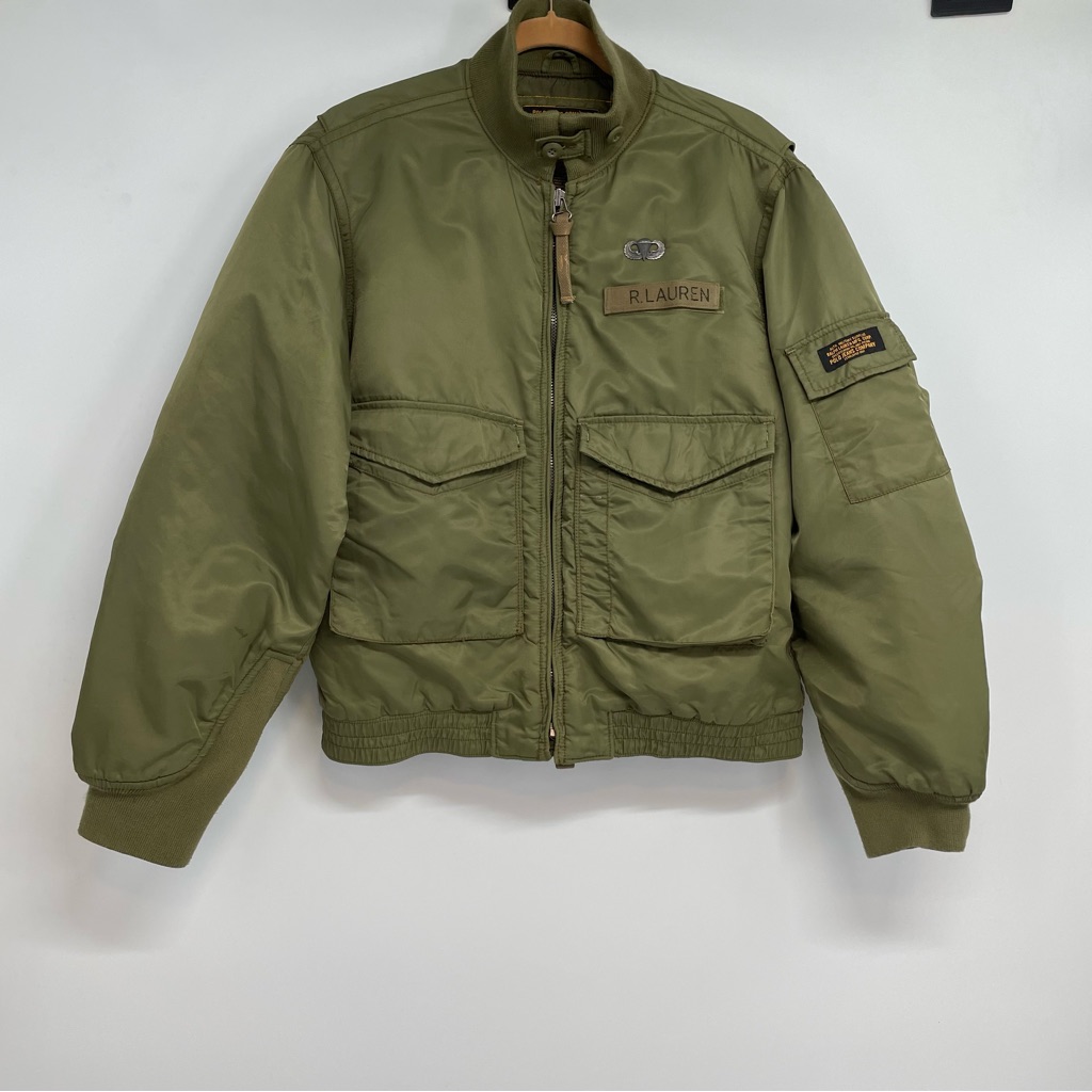Polo Ralph Lauren Military Bomber Jacket Men’s M Green Full Zip